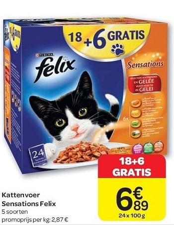 Promoties Kattenvoer sensations felix - Purina - Geldig van 15/02/2012 tot 27/02/2012 bij Carrefour
