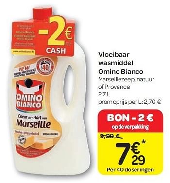 Promoties Vloeibaar wasmiddel omino bianco - Omino Bianco - Geldig van 15/02/2012 tot 27/02/2012 bij Carrefour