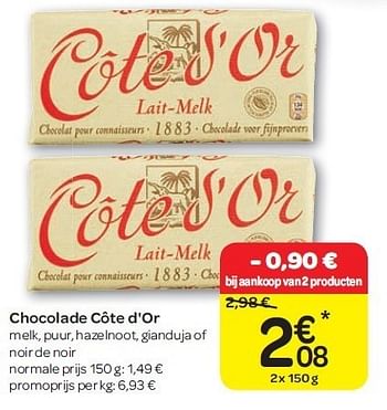 Promoties Chocolade côte d`or - Cote D'Or - Geldig van 15/02/2012 tot 27/02/2012 bij Carrefour