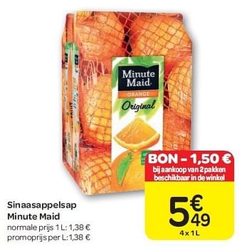Promoties Sinaasappelsap minute maid - Minute Maid - Geldig van 15/02/2012 tot 27/02/2012 bij Carrefour