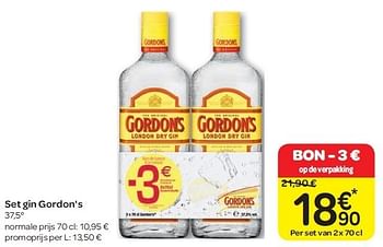 Promoties Set gin gordon`s - Gordon's - Geldig van 15/02/2012 tot 27/02/2012 bij Carrefour