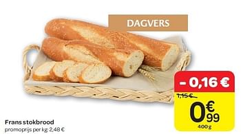 Promoties Frans stokbrood - Huismerk - Carrefour  - Geldig van 15/02/2012 tot 20/02/2012 bij Carrefour