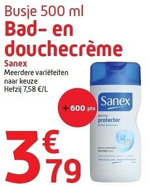 Promotions Bad- en douchecrème sanex - Sanex - Valide de 15/02/2012 à 28/02/2012 chez Smatch