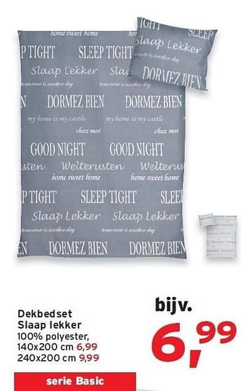 Promoties Dekbedset slaap lekker - Huismerk - Leen Bakker - Geldig van 15/02/2012 tot 28/02/2012 bij Leen Bakker