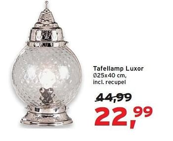 Promoties Tafellamp luxor - Huismerk - Leen Bakker - Geldig van 15/02/2012 tot 28/02/2012 bij Leen Bakker