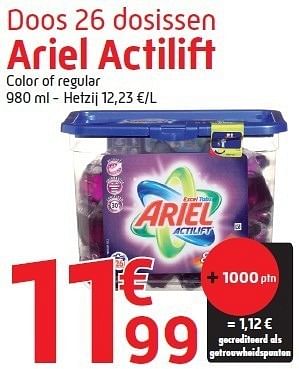 Promoties Ariel actilift color of regular - Ariel - Geldig van 15/02/2012 tot 28/02/2012 bij Smatch