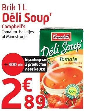 Promoties Déli soup campbell`s - Campbell's - Geldig van 15/02/2012 tot 28/02/2012 bij Smatch