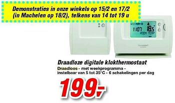 Promoties Draadloze digitale klokthermostaat - Honeywell - Geldig van 15/02/2012 tot 28/02/2012 bij Makro