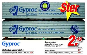 Promoties Metalstud wandprofielen - Gyproc - Geldig van 15/02/2012 tot 28/02/2012 bij Makro