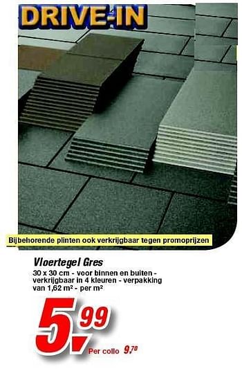 Promotions Vloertegel gres - Produit maison - Makro - Valide de 15/02/2012 à 28/02/2012 chez Makro