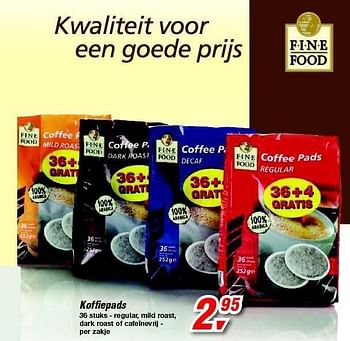 Promoties Koffiepads - Fine Food - Geldig van 15/02/2012 tot 28/02/2012 bij Makro