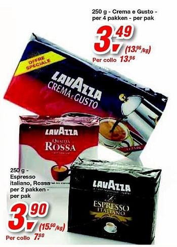 Promoties Espresso italiano - Lavazza - Geldig van 15/02/2012 tot 28/02/2012 bij Makro