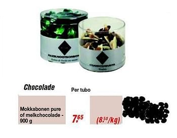 Promoties Chocolade mokkabonen pure of melkchocolade - Rioba - Geldig van 15/02/2012 tot 28/02/2012 bij Makro