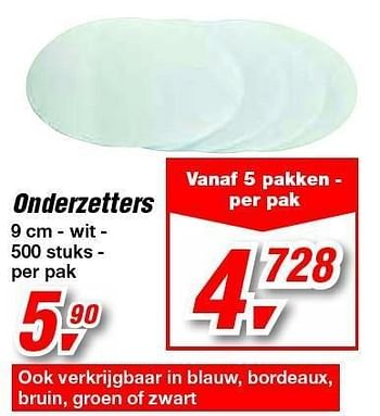 Promoties Onderzetters - Huismerk - Makro - Geldig van 15/02/2012 tot 28/02/2012 bij Makro
