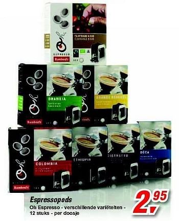 Promoties Espressopods - Rombouts - Geldig van 15/02/2012 tot 28/02/2012 bij Makro