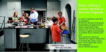 Promotions Sorento oak - Produit maison - Cuisines Dovy - Valide de 15/02/2012 à 27/03/2012 chez Cuisines Dovy