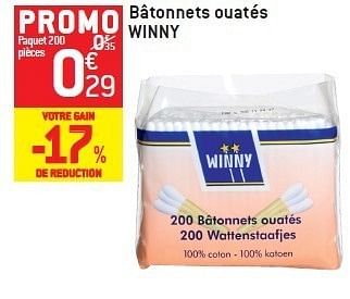 Promoties Bâtonnets ouatés winny - Winny - Geldig van 15/02/2012 tot 21/02/2012 bij Match Food & More