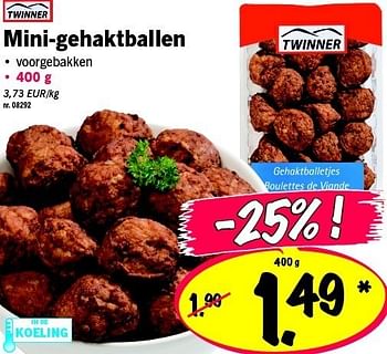 Promoties Mini-gehaktballen - Twinings - Geldig van 16/02/2012 tot 22/02/2012 bij Lidl
