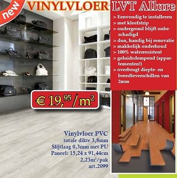 Promotions Vinylvloer pvc - LVT - Valide de 16/02/2012 à 11/03/2012 chez Woodtex
