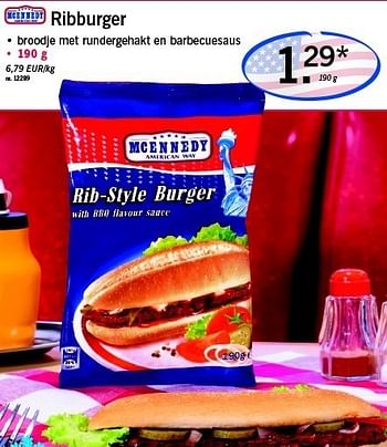 Promoties Ribburger - Mcennedy - Geldig van 20/02/2012 tot 22/02/2012 bij Lidl