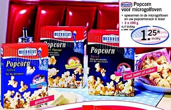 Promoties Popcorn voor microgolfoven - Mcennedy - Geldig van 20/02/2012 tot 22/02/2012 bij Lidl