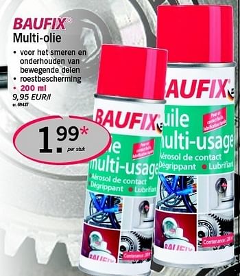 Promoties Multi-olie - Baufix - Geldig van 20/02/2012 tot 22/02/2012 bij Lidl