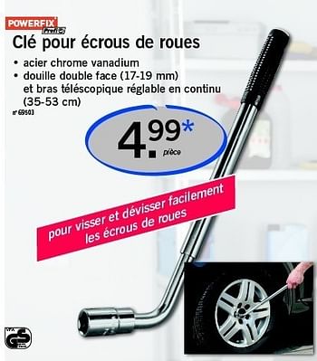 Promotions Clé pour écrous de roues - PowerFix - Valide de 20/02/2012 à 22/02/2012 chez Lidl