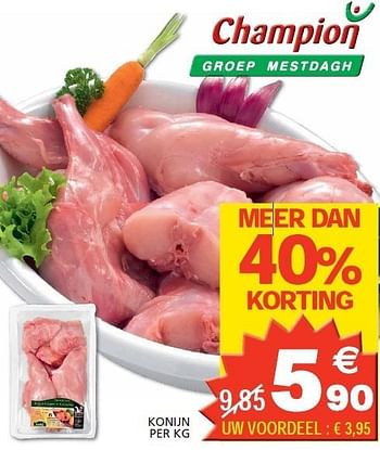 Promoties Konijn - Huismerk - Champion - Geldig van 21/02/2012 tot 26/02/2012 bij Champion