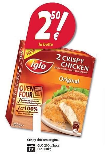 Promotions Crispy chicken original - Iglo - Valide de 21/02/2012 à 27/02/2012 chez O'Cool