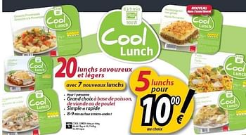 Promotions 20 lunchs savoureux et légers - Produit maison - O'Cool  - Valide de 21/02/2012 à 27/02/2012 chez O'Cool