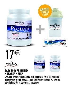 Promoties Easy body proteïnen + shaker + reep - Easy Body - Geldig van 25/02/2012 tot 10/03/2012 bij Decathlon