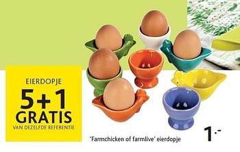 Promoties Farmchicken of farmlive eierdopje - Huismerk - Casa - Geldig van 27/02/2012 tot 25/03/2012 bij Casa
