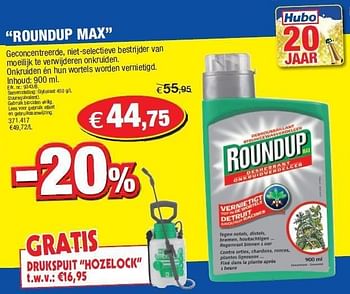 Promoties Roundup max - Roundup - Geldig van 29/02/2012 tot 11/03/2012 bij Hubo