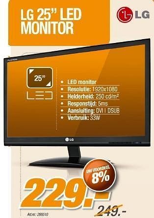 Promoties Led monitor - LG - Geldig van 01/03/2012 tot 24/03/2012 bij Auva