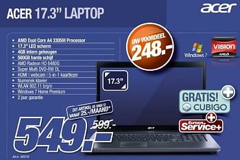 Promotions Laptop - Acer - Valide de 01/03/2012 à 24/03/2012 chez Auva