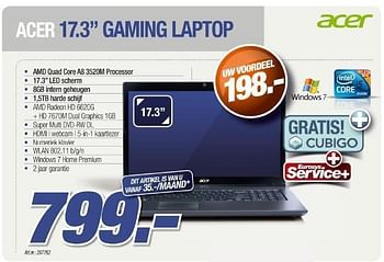 Promoties Gaming laptop - Acer - Geldig van 01/03/2012 tot 24/03/2012 bij Auva