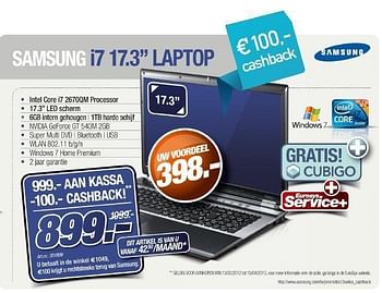 Promotions Laptop - Samsung - Valide de 01/03/2012 à 24/03/2012 chez Auva