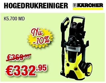 Promoties Hogedrukreiniger k5.700 md - Kärcher - Geldig van 01/03/2012 tot 28/03/2012 bij Cevo Market
