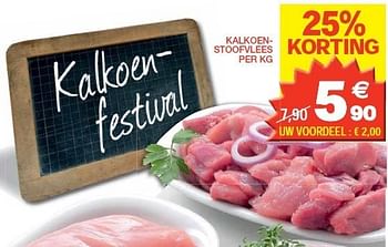 Promoties Kalkoenstoofvlees - Huismerk - Champion - Geldig van 06/03/2012 tot 11/03/2012 bij Champion
