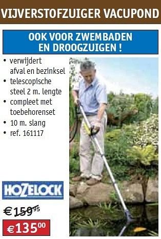 Promoties Vijverstofzuiger vacupond - Hozelock - Geldig van 07/03/2012 tot 31/03/2012 bij Bouwcenter Frans Vlaeminck