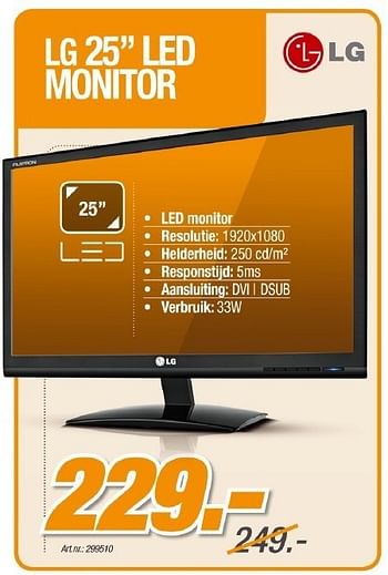 Promoties Led monitor - LG - Geldig van 07/03/2012 tot 24/03/2012 bij VCD