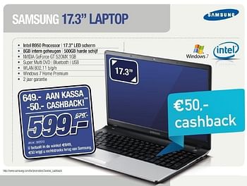 Promoties Laptop - Samsung - Geldig van 07/03/2012 tot 24/03/2012 bij VCD