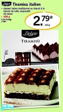 Delicieux Tiramisu Italien En Promotion Chez Lidl