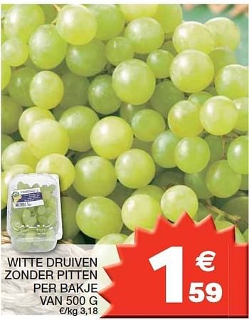 Promoties Witte druiven zonder pitten per bakje - Huismerk - Champion - Geldig van 13/03/2012 tot 25/03/2012 bij Champion