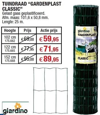 Promoties Tuindraad gardenplast classic - Giardino - Geldig van 14/03/2012 tot 25/03/2012 bij Hubo
