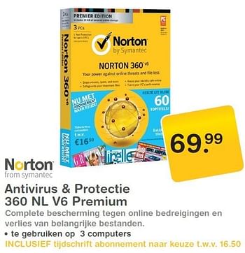 Promoties Antivirus & protectie 360 nl v6 premium - Norton - Geldig van 17/03/2012 tot 01/04/2012 bij MyCom