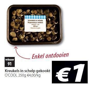 Promoties Kreukels in schelp gekookt - Huismerk - O'Cool  - Geldig van 20/03/2012 tot 31/03/2012 bij O'Cool