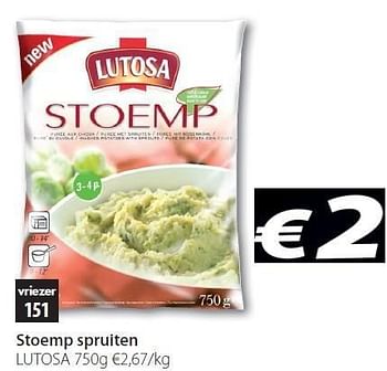 Promoties Stoemp spruiten - Lutosa - Geldig van 20/03/2012 tot 31/03/2012 bij O'Cool