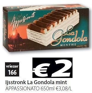 Promoties Ijsstronk la gondola mint - Appassionato - Geldig van 20/03/2012 tot 31/03/2012 bij O'Cool