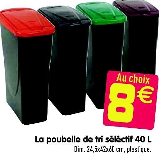 Produit maison Gifi La poubelle de tri s l ctif 40 l En